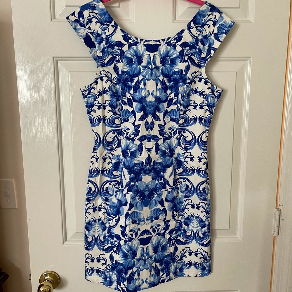 Forever 21 blue and white floral dress